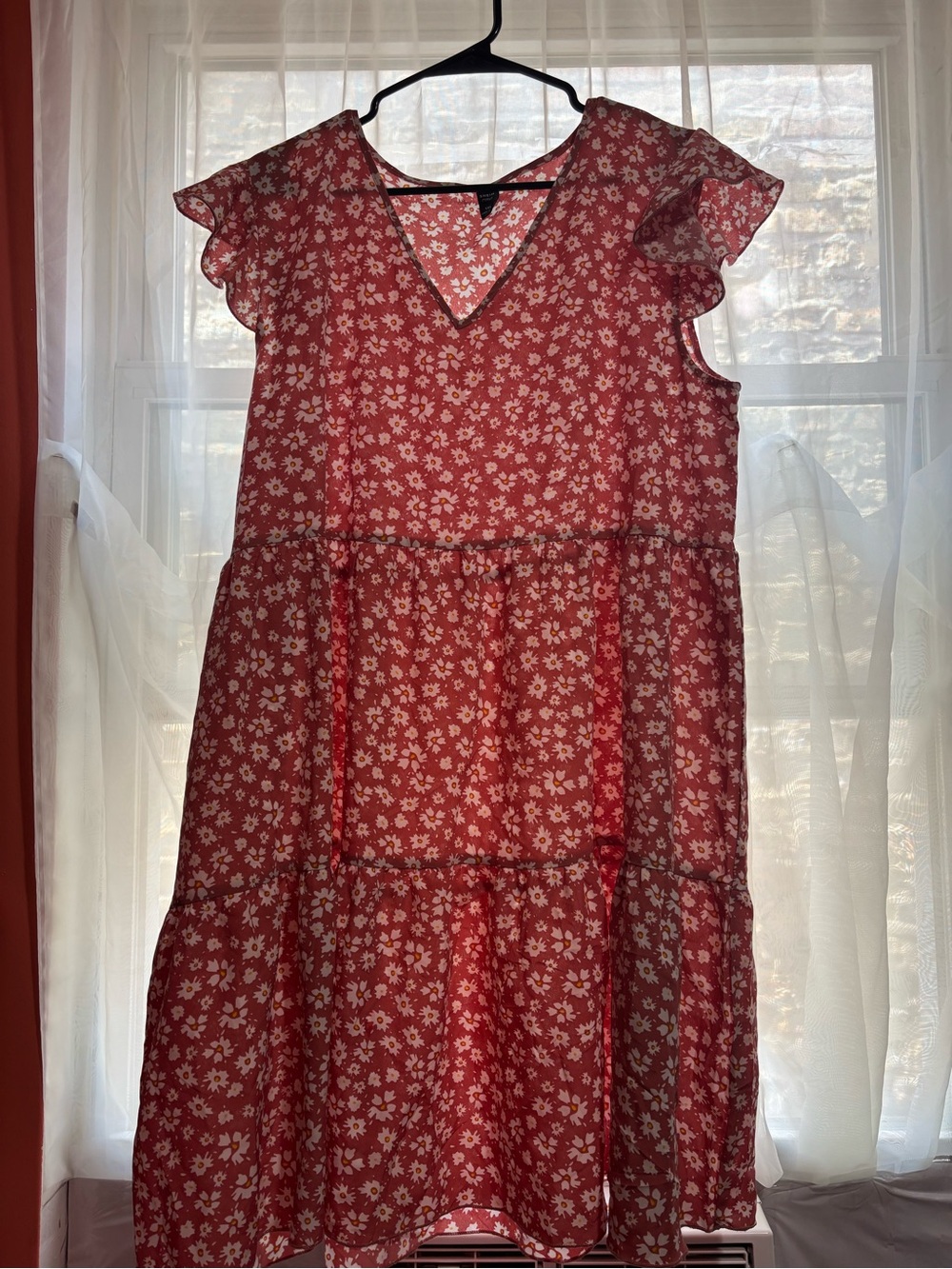 Pink Floral Tiered Sundress